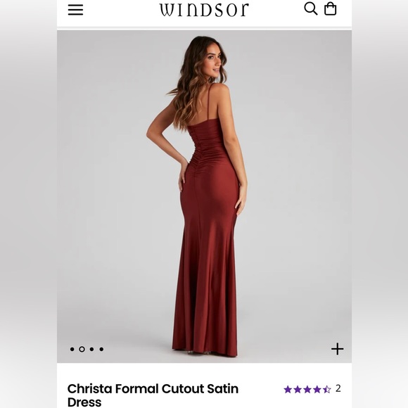 Windsor formal gown navy blue cutout - Picture 2 of 3